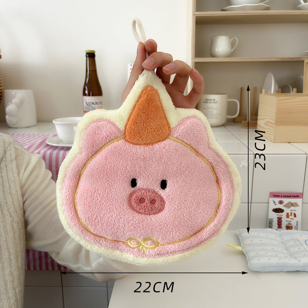 Cute Cartoon Coral Fleece Hand Towels