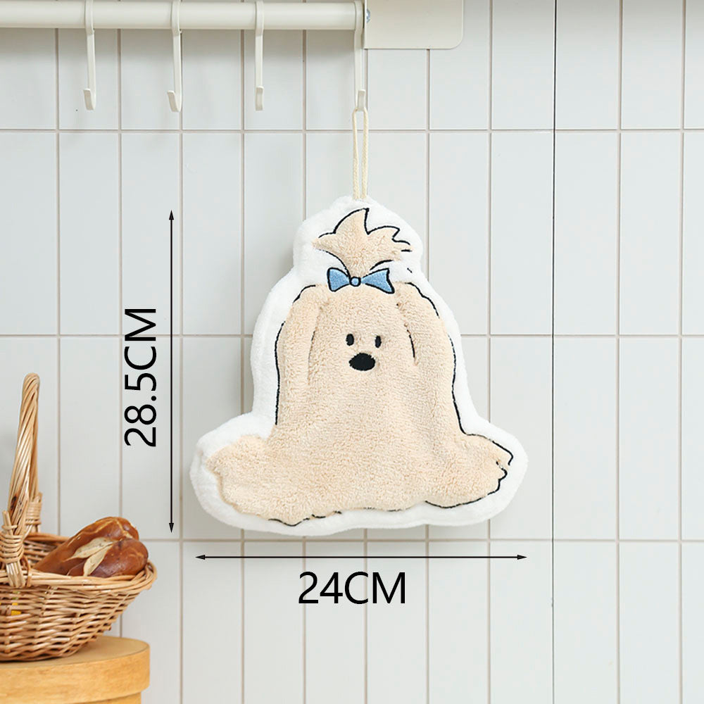 Cute hand towel coral fleece towels strong water absorbing cute animal pattern free gift wrapping free shipping good quality