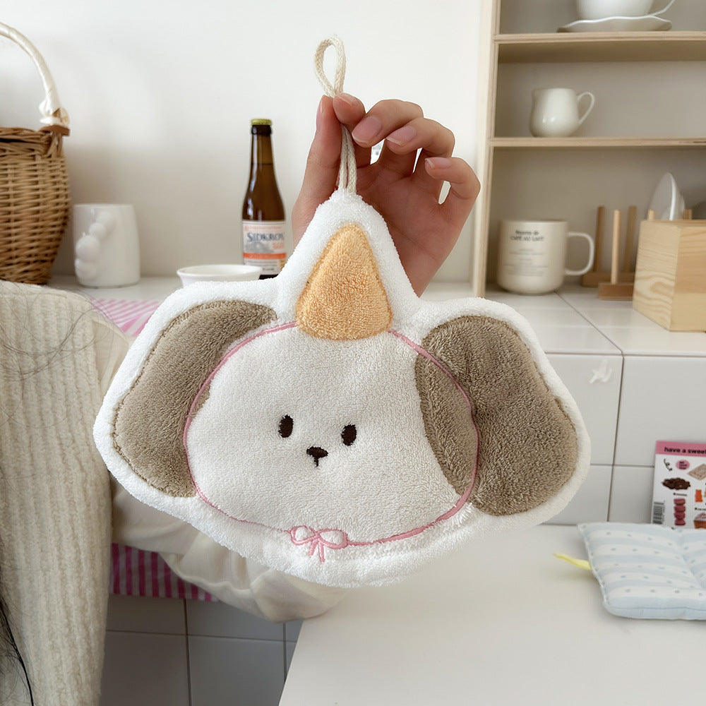 Cute Cartoon Coral Fleece Hand Towels