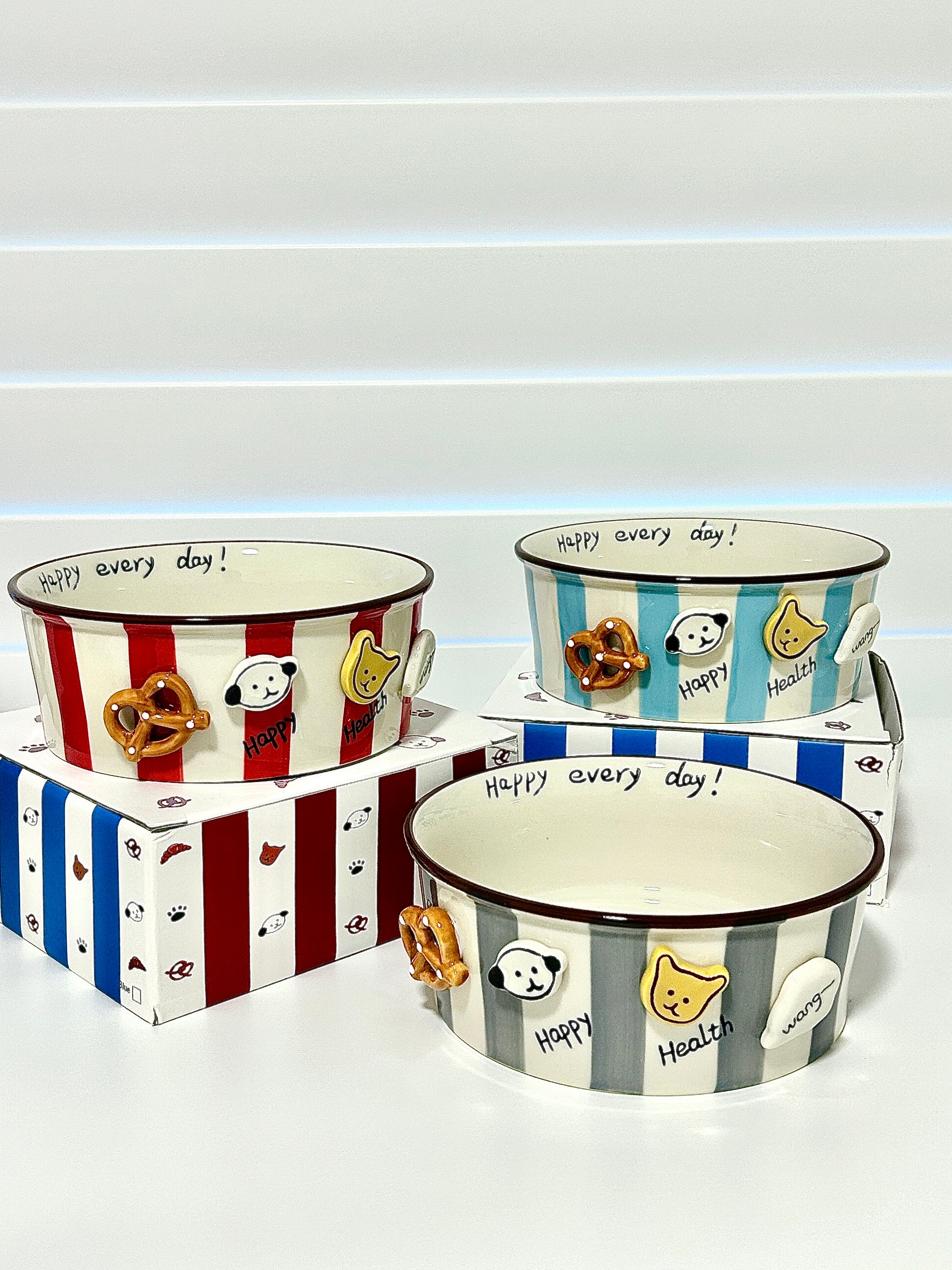 ceramic snack bowl july Christmas gift free gift wrapping dog bowl pet bowl