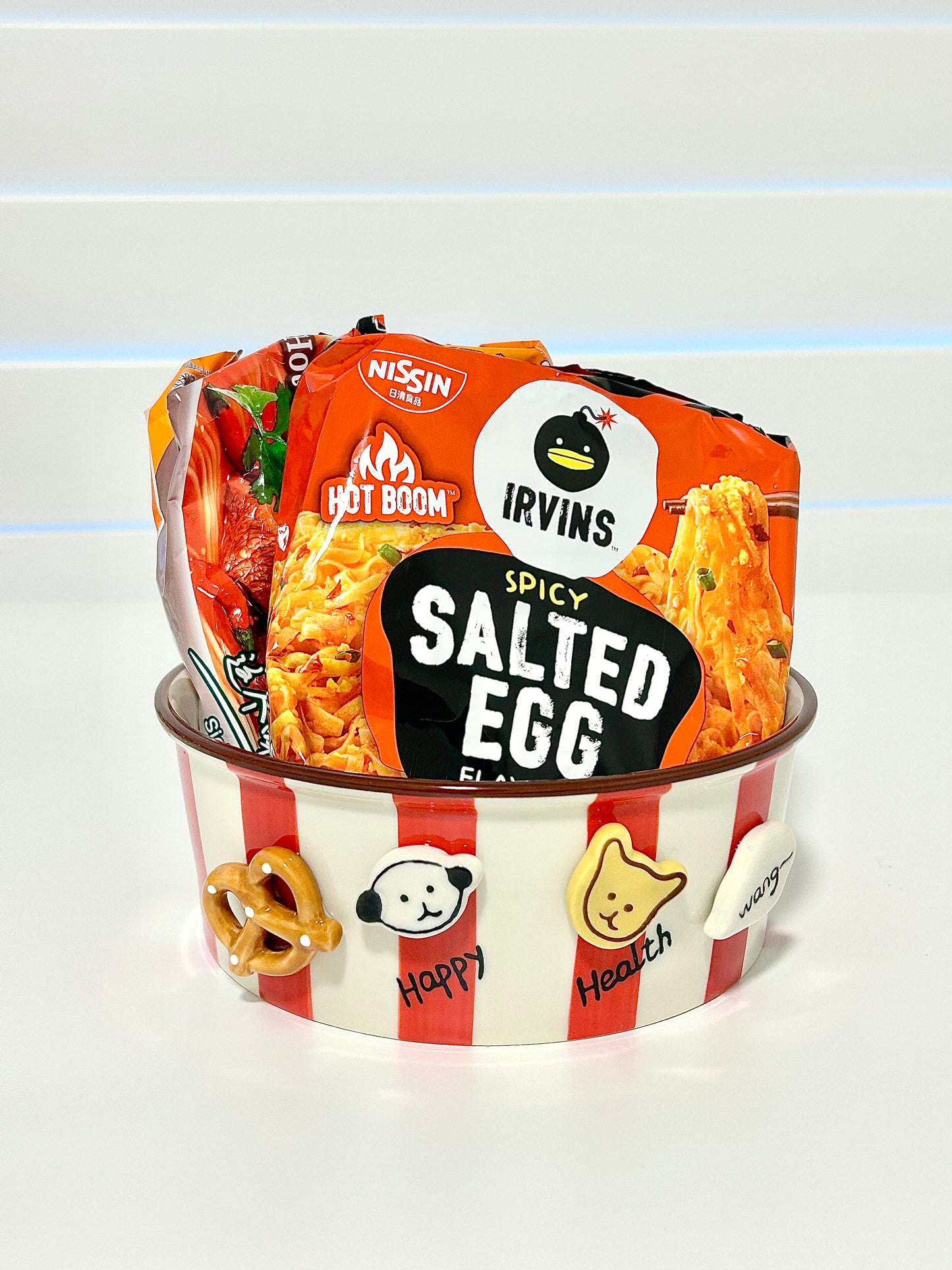 Happy Puppy Ceramic Snack Bowl Short 780ML - Light Blue