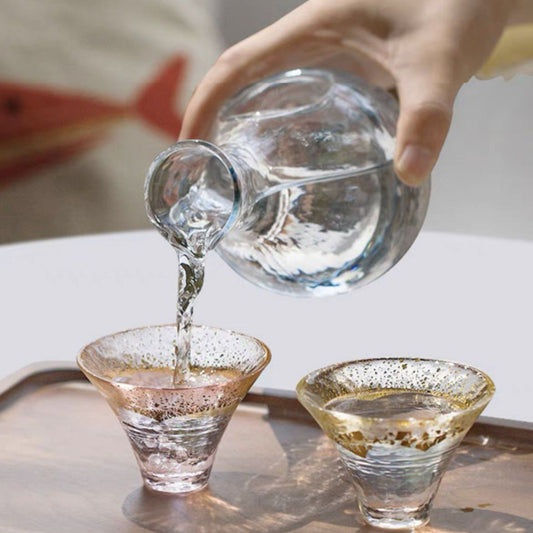 Gold Leaf Sake Cup Inspired by Mount Fuji
