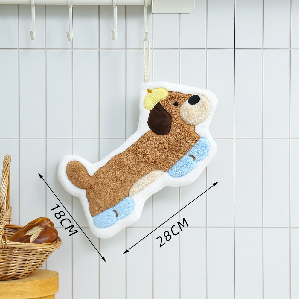 Cute hand towel coral fleece towels strong water absorbing cute animal pattern free gift wrapping free shipping good quality puppy pattern kitchen towel bathroom hand towel dachshund sausage dog