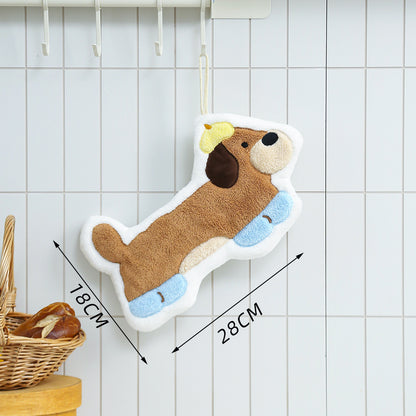 Cute hand towel coral fleece towels strong water absorbing cute animal pattern free gift wrapping free shipping good quality puppy pattern kitchen towel bathroom hand towel dachshund sausage dog