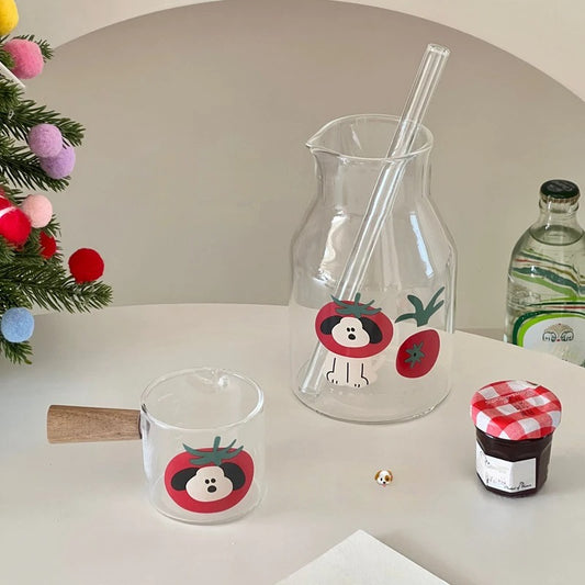 Tomato Puppy Glass Bottle
