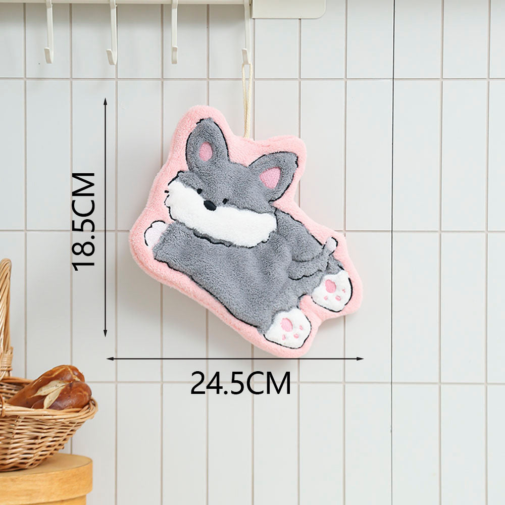 Cute hand towel coral fleece towels strong water absorbing cute animal pattern free gift wrapping free shipping good quality