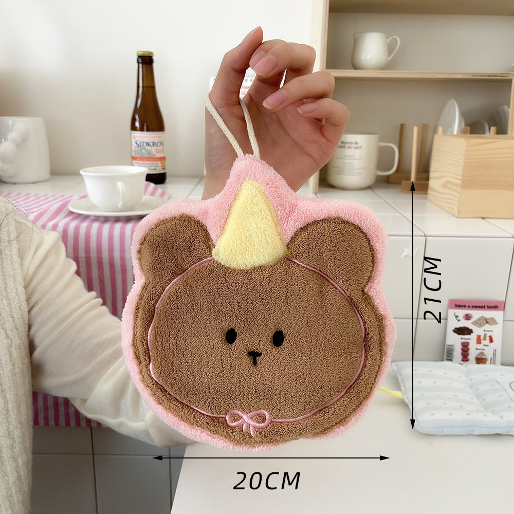 Cute Cartoon Coral Fleece Hand Towels