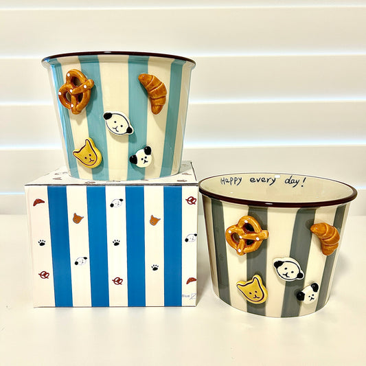 Happy Puppy Ceramic Snack Bowl Set of 2, Save $6