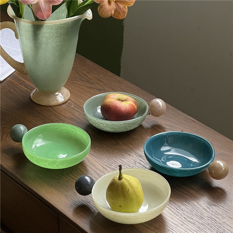 Vintage Style Mini Glass Bowl - Green