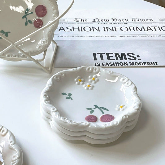 Vintage Bloom Cake Plate
