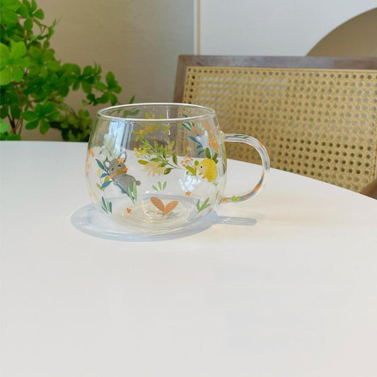 Adorable Animal Glass Mug with handle 300ML - Coala